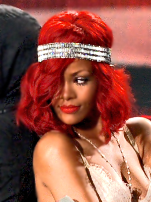 rihanna red hair x factor. Rihanna Red Hair 2010 X Factor